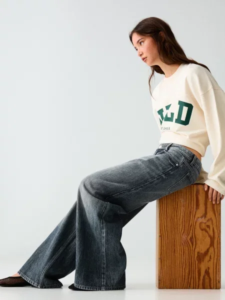 Bershka Jeans închis albastru