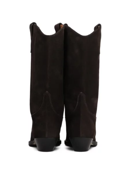 Botine Anna F. din piele de căprioară maro