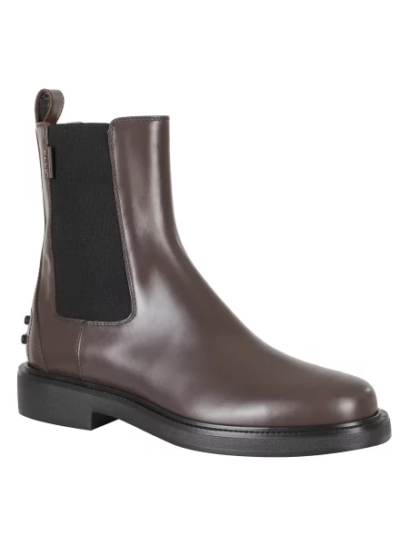Buty do kostki Tod's skórzane brązowe