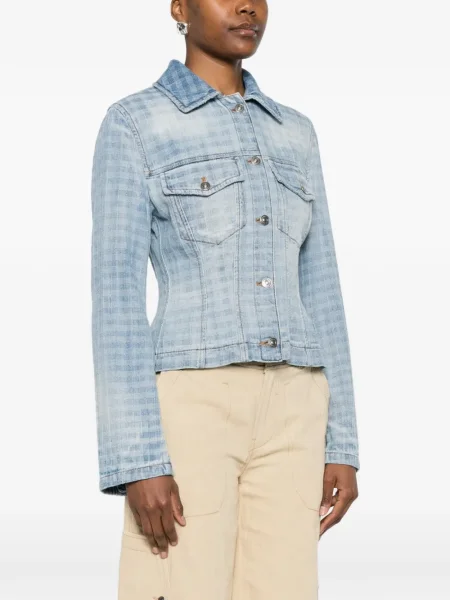 Geacă Ermanno Scervino în carouri albastru