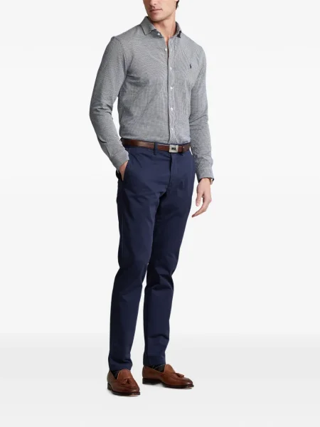 Matlasat tricou polo Polo Ralph Lauren cu decolteu rotund cu autograf roșu