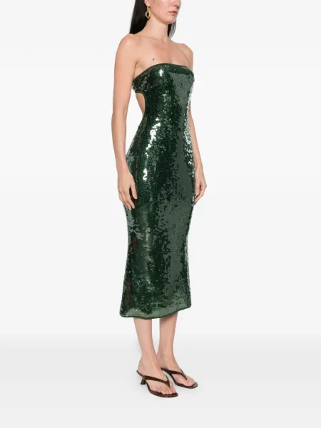 Rochie Oseree cu paiete de costum verde