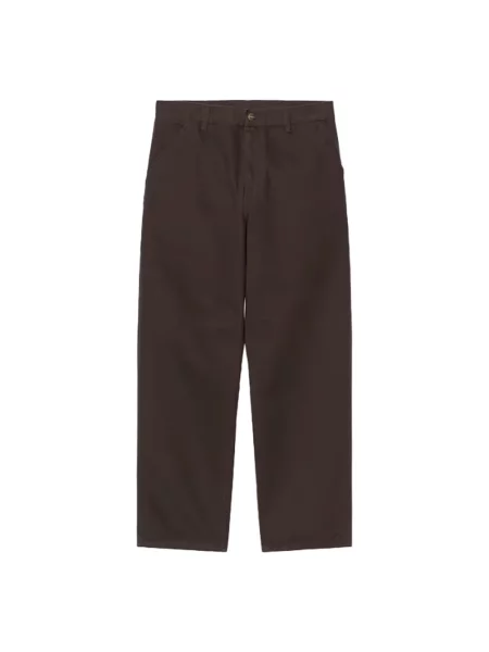 Spodnie Carhartt Wip płócienne brązowe
