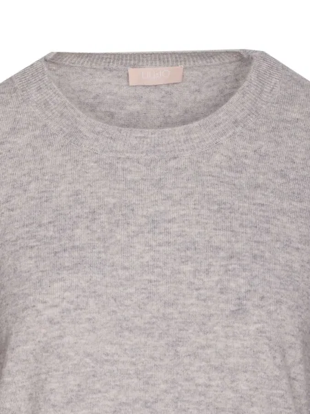 Top Liu Jo cu decolteu rotund gri