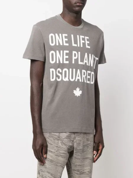 Koszulka Dsquared2 z nadrukiem szara