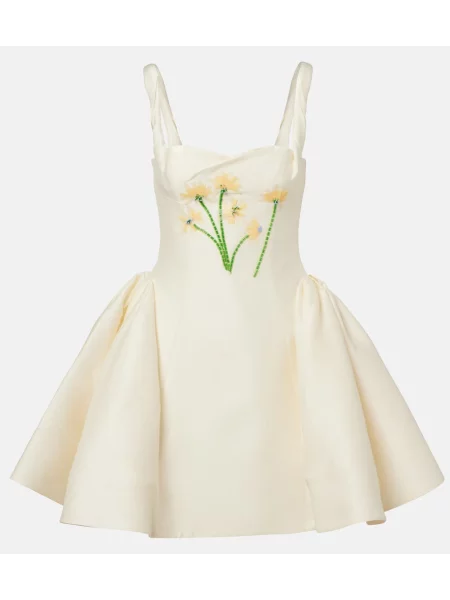 Rochie Leo Lin de lână alb