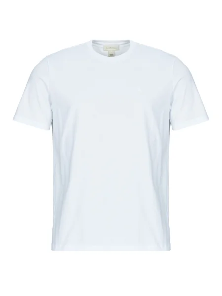 Tricou Calvin Klein Jeans clasic scurt alb