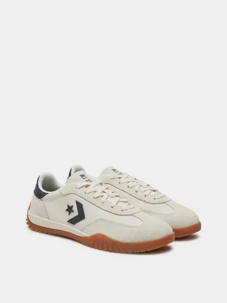 Кожаные повседневные кроссовки Converse для бега бежевые