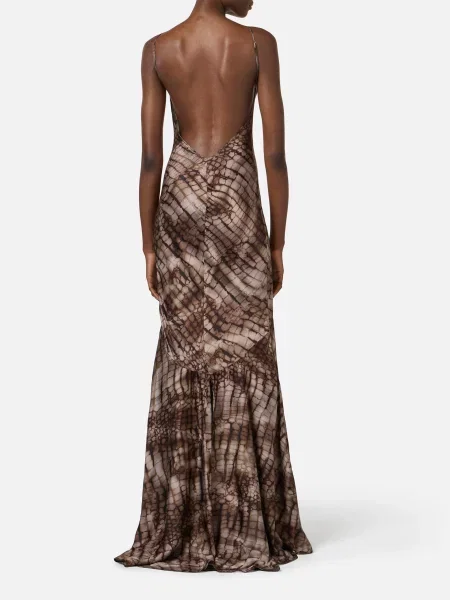 Платье Elisabetta Franchi коричневое