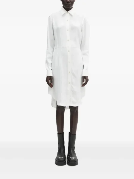 Mała mały sukienka koszulowa Wales Bonner garniturowa biała