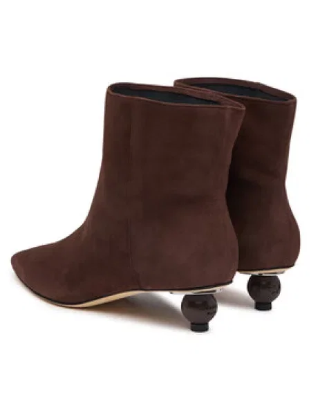 Weekend Max Mara Škornji Wkacapanna Temno rjava