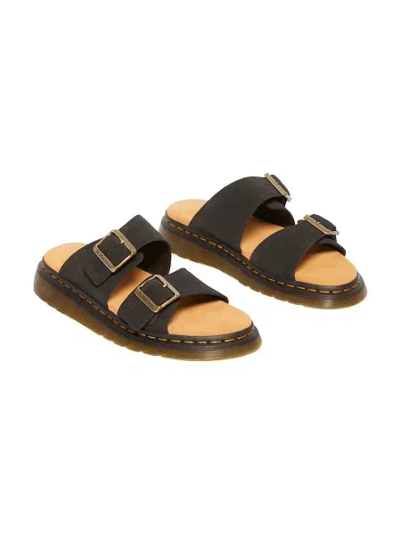 Замшеві шльопанці Dr. Martens Josef чорний