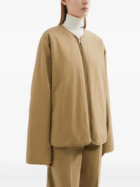 Geacă Jil Sander cu broderie maro
