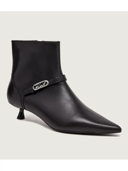 Karl Lagerfeld De piele botine cu Pasha negru