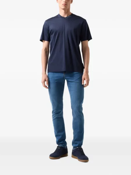 Tricou Bogner cu decolteu în V albastru
