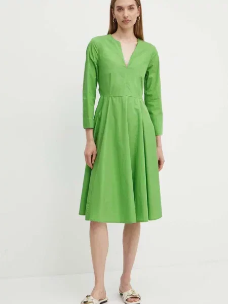 Платье мини Max&co клеш зеленое