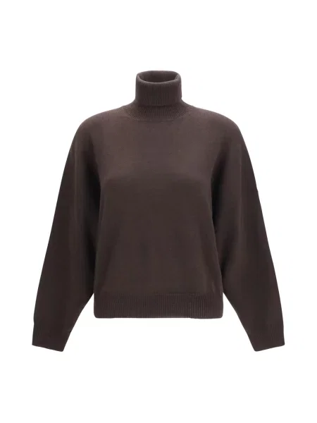 Sweter z golfem Brunello Cucinelli brązowy