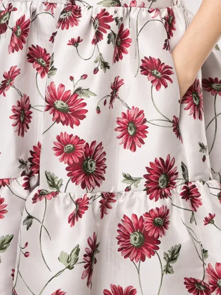 Rochie maxi Adam Lippes din jacard alb