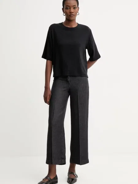 Sessun spodnie szerokie high waist szary