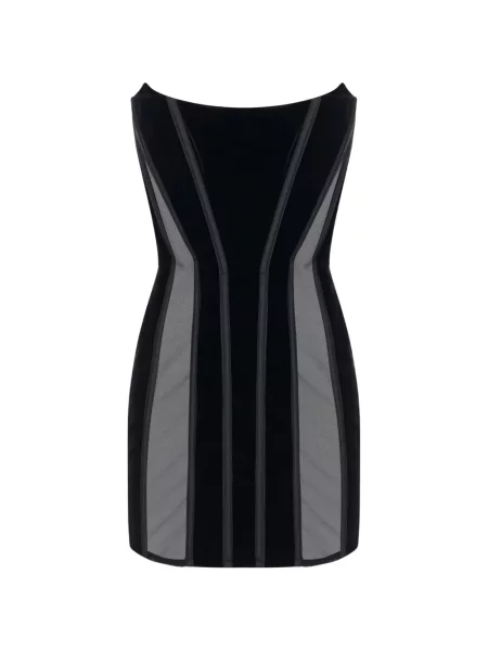 Rochie mini Elisabetta Franchi de catifea negru
