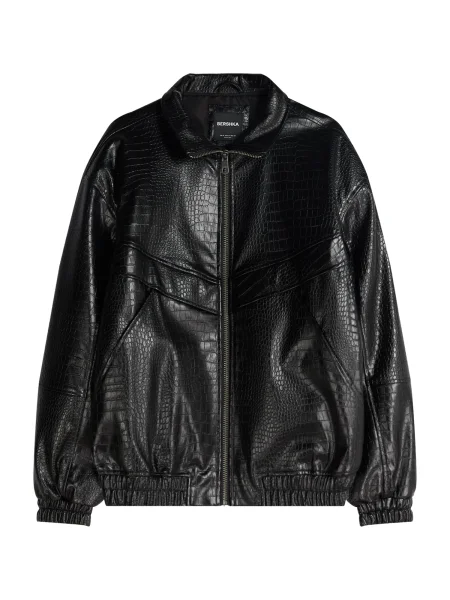 Bershka Přechodná bunda černá