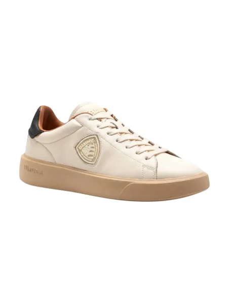 Sneakersy Blauer skórzane beżowe