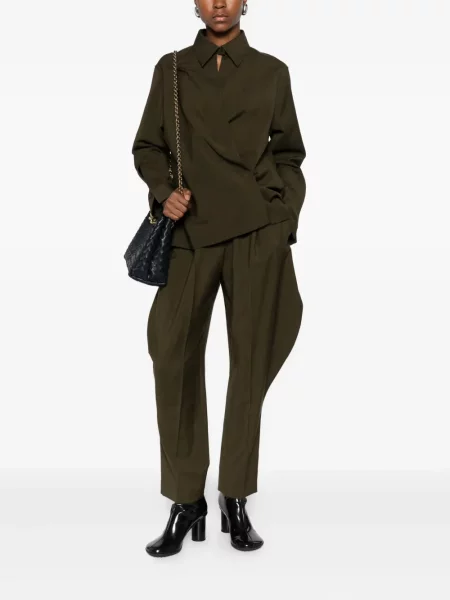 Pantaloni Fendi plisate verde