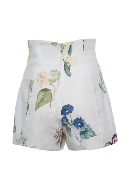 Pantaloni scurți Alemais cu model floral cu imagine alb