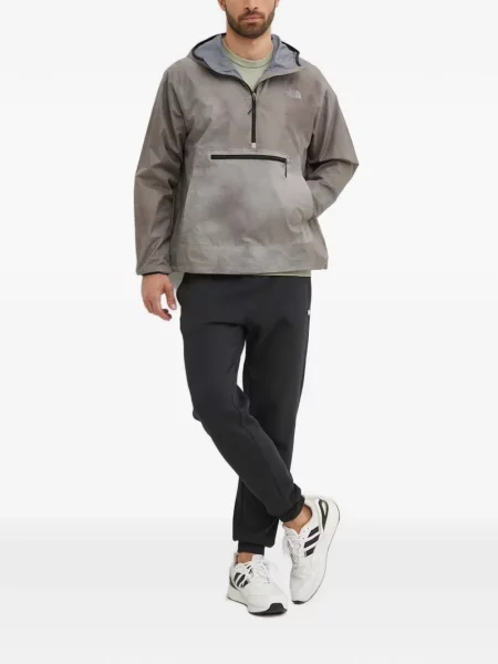 Geacă The North Face cu glugă gri