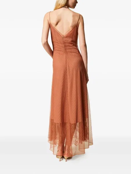 Rochie maxi Twinset de costum maro