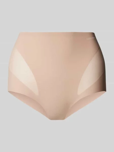 Figi z nadrukiem z logo Calvin Klein beżowe