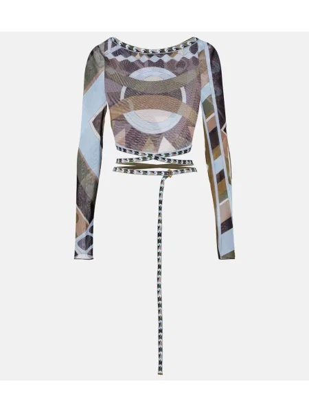 Top scurt Pucci din tul