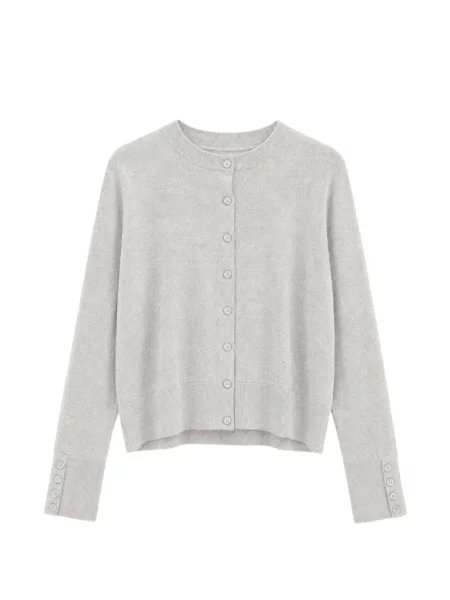 Cardigan Yigal Azrouel cu decolteu rotund gri