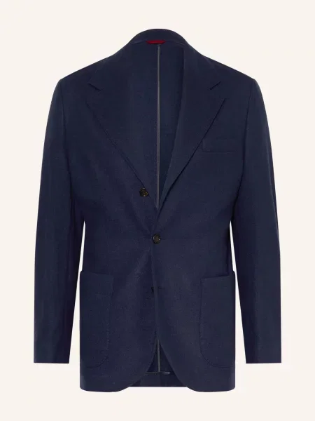 Brunello Cucinelli Kašmírové Sako Slim Fit tmavě modrá