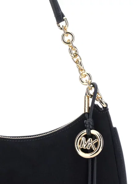 Geantă Michael Michael Kors cu autograf din satin negru