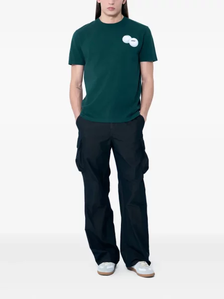 Tricou Metalwood Studio cu imagine cu decolteu în U verde
