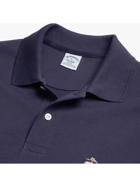 Koszulka polo Brooks Brothers ze stretchu niebieska