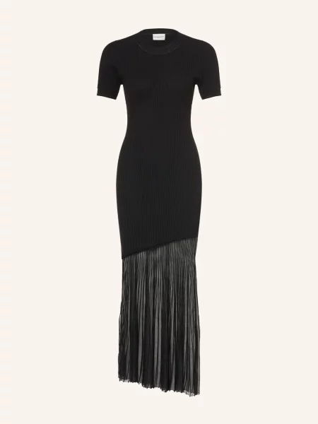 Claudie Pierlot Sukienka Z Mieszanki Materiałów schwarz czarna