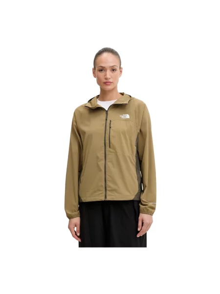 Lniana kurtka The North Face zielona
