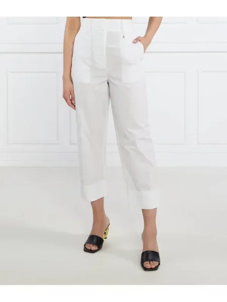 Patrizia Pepe Pantaloni | Straight fit alb