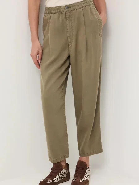 Панталон Medicine с широка каройка със стандартна талия зелено