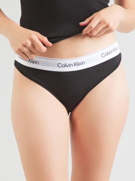 Calvin Klein Underwear Tanga / alb negru