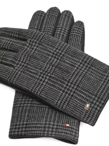 Rukavice Tommy Hilfiger karirane siva