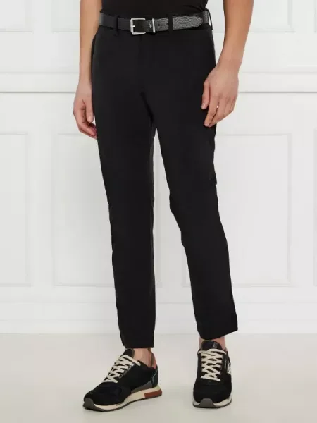 BOSS ORANGE Chino nadrág | Tapered fit fekete