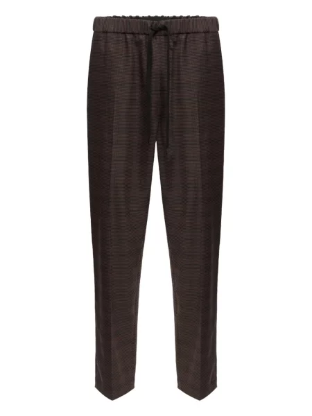 Pantaloni Mm6 Maison Margiela în carouri maro