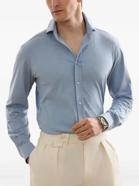 Pletena košulja Ralph Lauren Purple Label plava