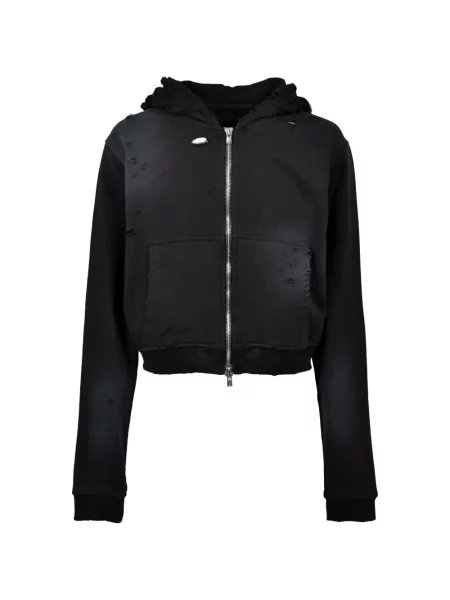 Hoodie Filth με φθαρμένο εφέ μαύρο