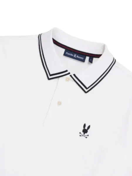 Polo Psycho Bunny alb