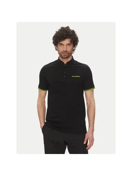 KARL LAGERFELD Polo majica Regular Fit črna