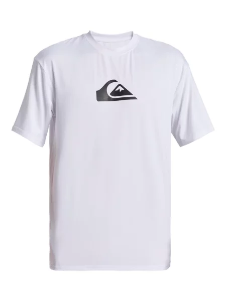 Koszulka surf UPF 50 z krótkim rękawem dla Mężczyzn EVERYDAY SURF biała